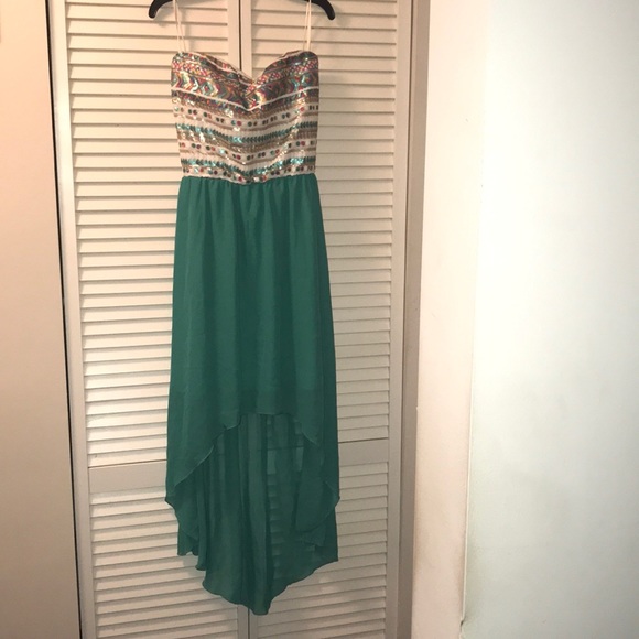 🔥AUW Strapless sequins high-low dress 🔥 - Picture 2 of 8